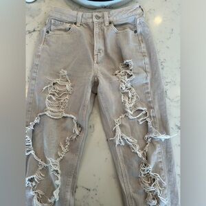 Gray boyfriend jeans